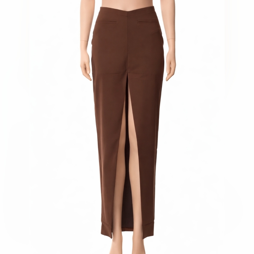 Aya Muse Castor maxi skirt in brown XS NWT - Picture 4 of 6